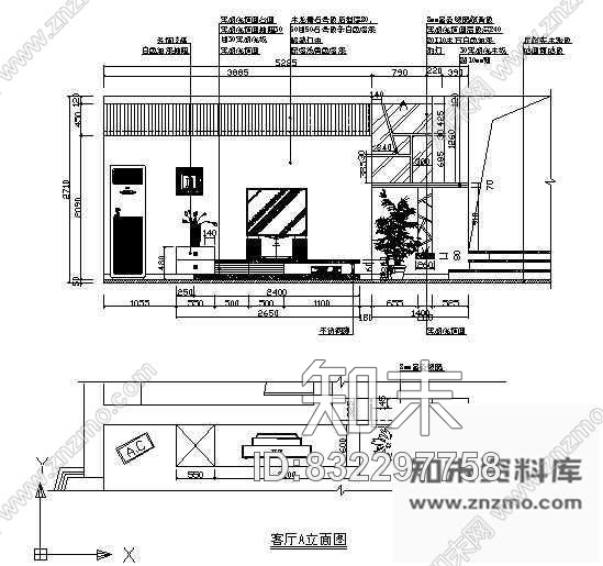 图块/节点客厅cad施工图下载【ID:832297758】