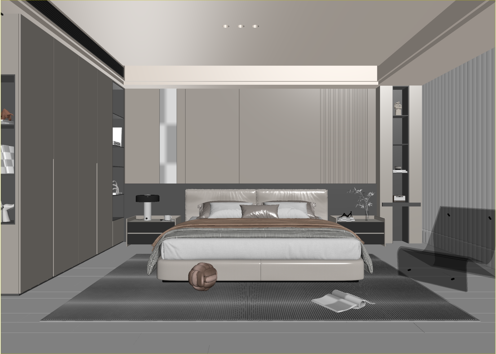 现代酒店客房3D模型下载【ID:1215138910】