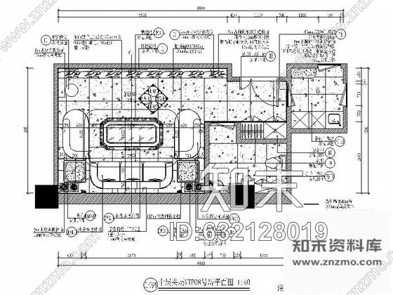 施工图某夜总会八号包间室内装修图cad施工图下载【ID:632128019】