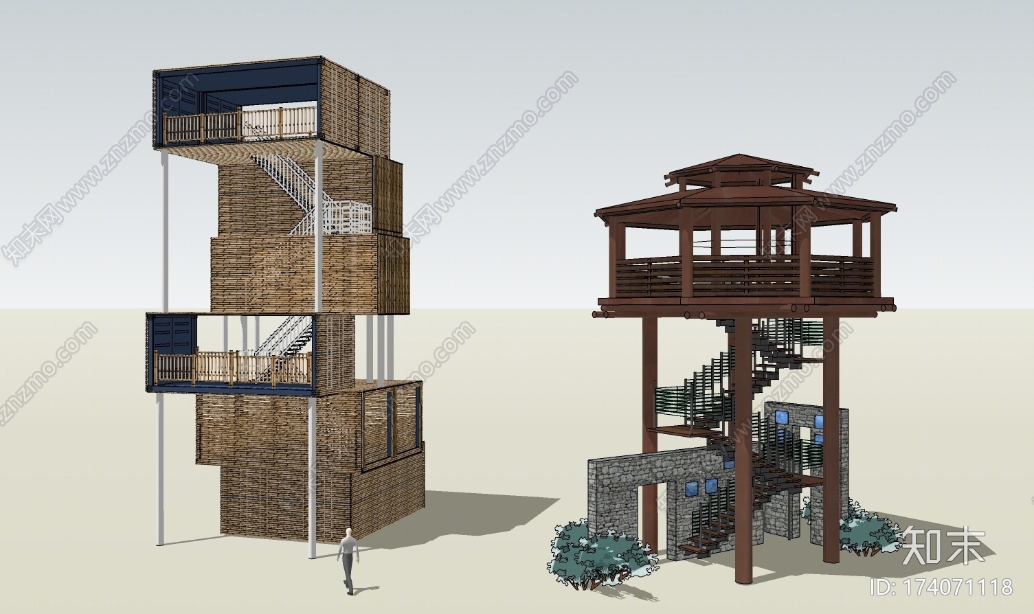 景观台瞭望台SU模型下载【ID:174071118】