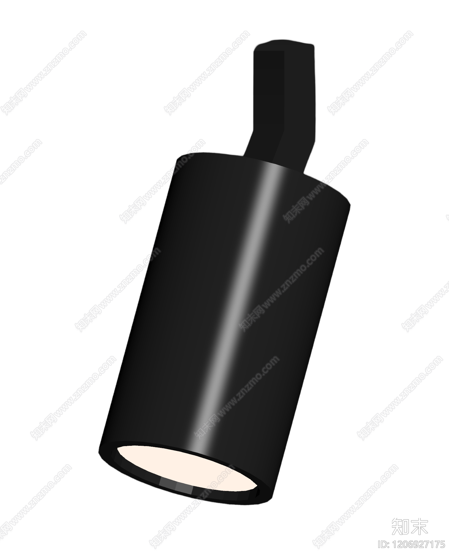 黑色筒灯灯具3D模型下载【ID:1206927175】