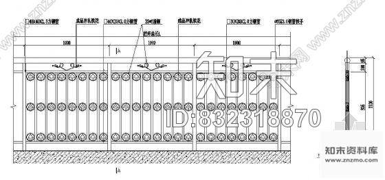 图块/节点铁艺栏杆立面图8cad施工图下载【ID:832318870】