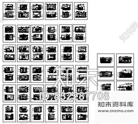 图块/节点卧室立面图集cad施工图下载【ID:832287708】