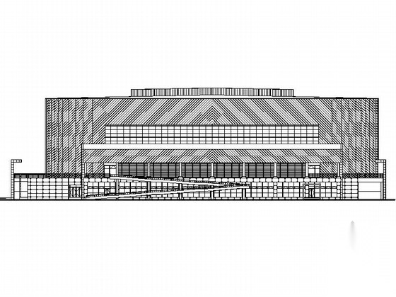 [北京]三层体育馆建筑设计方案图（含商业）施工图下载【ID:160727113】