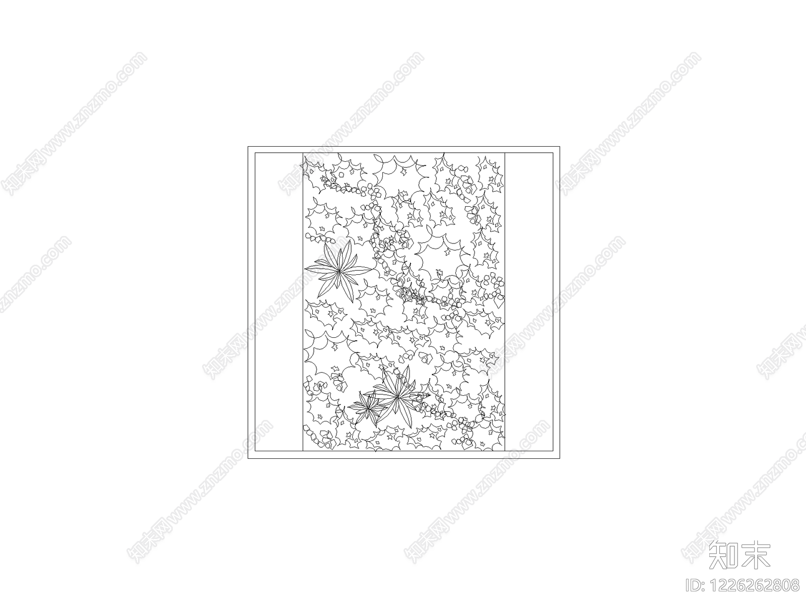 陈设类立面挂画cad施工图下载【ID:1226262808】