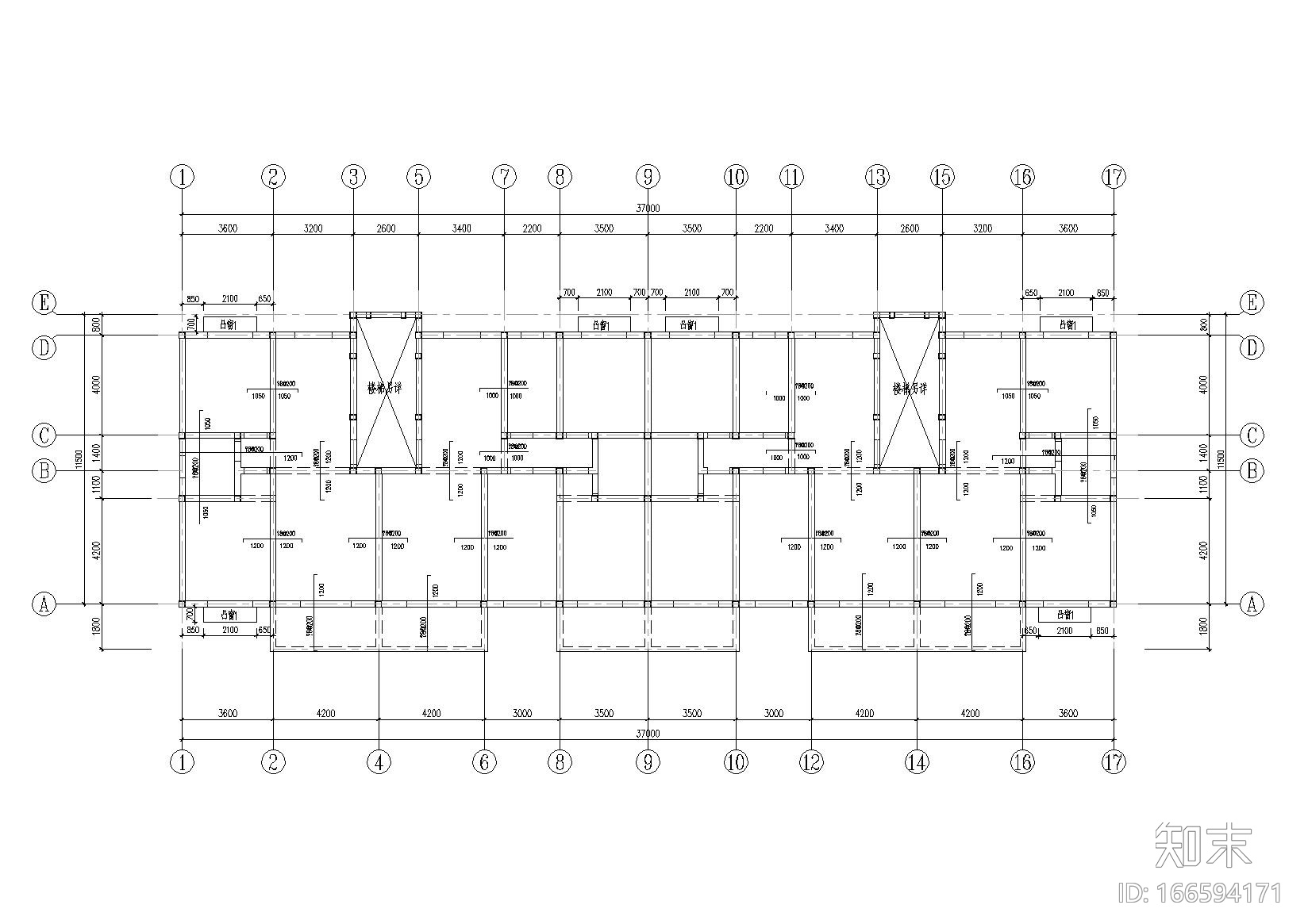 某六层砌体住宅楼结构施工图纸cad施工图下载【ID:166594171】