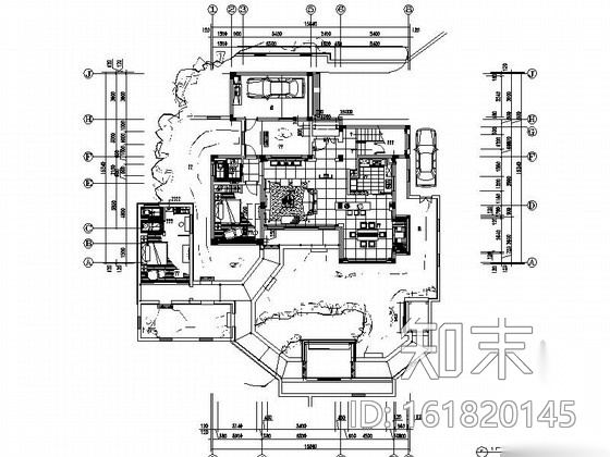 [苏州]新中式豪华4层别墅全套CAD施工图（含效果图）cad施工图下载【ID:161820145】