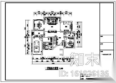 一套耗资150万的小别墅装饰装修cad施工图下载【ID:161926136】