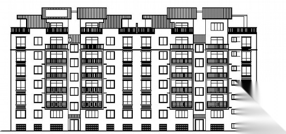 [南溪县]某六层住宅楼建筑施工图（带半地下车库）cad施工图下载【ID:149529151】