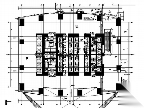 [深圳]超高层玻璃幕墙金融大厦建筑施工图（知名设计事务...cad施工图下载【ID:166720113】