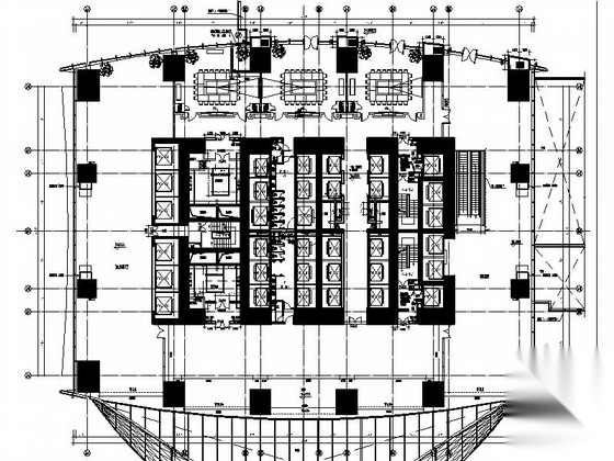 [深圳]超高层玻璃幕墙金融大厦建筑施工图（知名设计事务...cad施工图下载【ID:166720113】