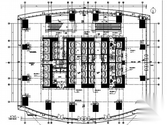 [深圳]超高层玻璃幕墙金融大厦建筑施工图（知名设计事务...cad施工图下载【ID:166720113】