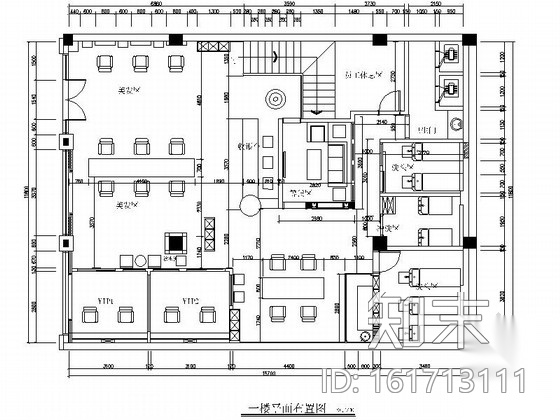 [广州]欧陆风格奢华美容美发店室内装修施工图（含效果图...施工图下载【ID:161713111】