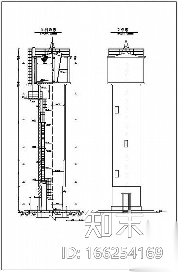 甘肃某水塔设计图cad施工图下载【ID:166254169】