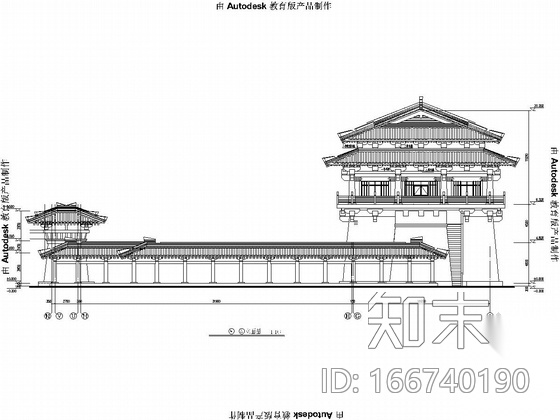 三层公园cad施工图下载【ID:166740190】