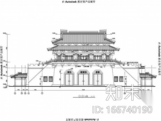 三层公园cad施工图下载【ID:166740190】