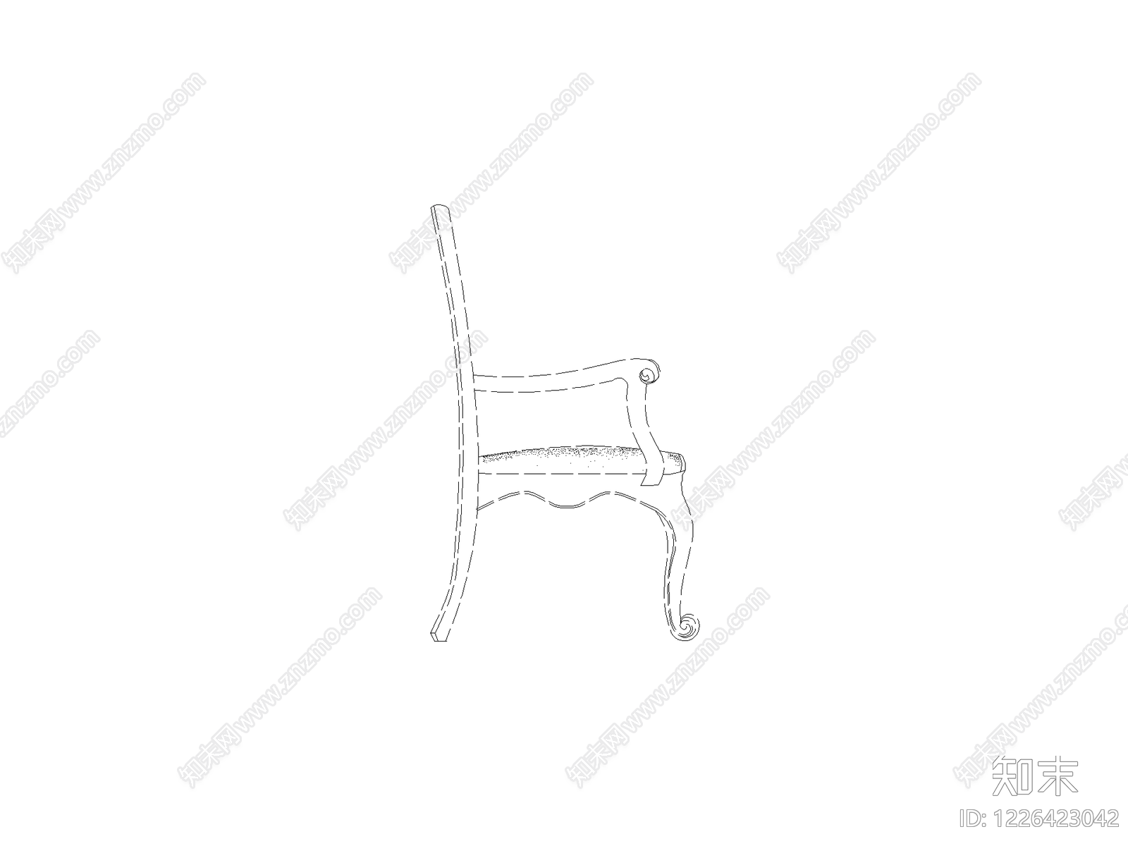 椅子cad施工图下载【ID:1226423042】