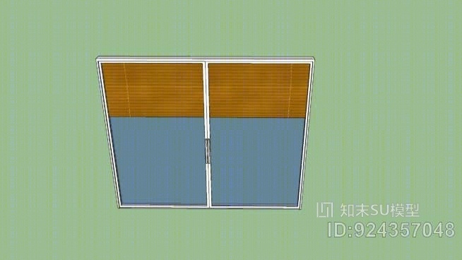 百叶窗大天窗。SU模型下载【ID:924357048】