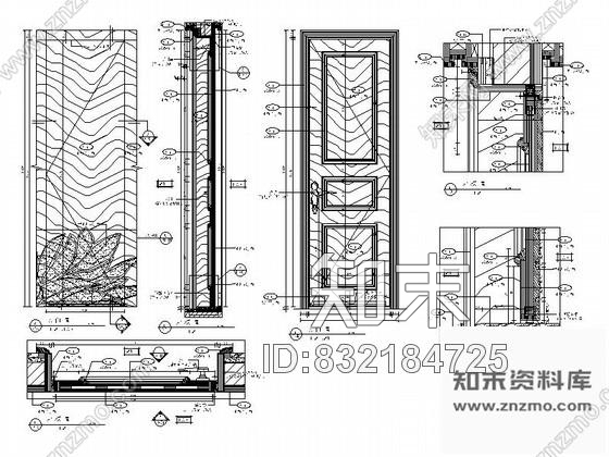 图块/节点主卧室卫生间装饰门详图cad施工图下载【ID:832184725】