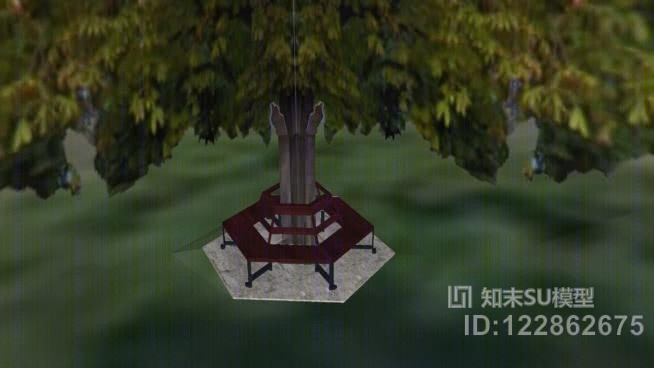 树和凳子SU模型下载【ID:122862675】