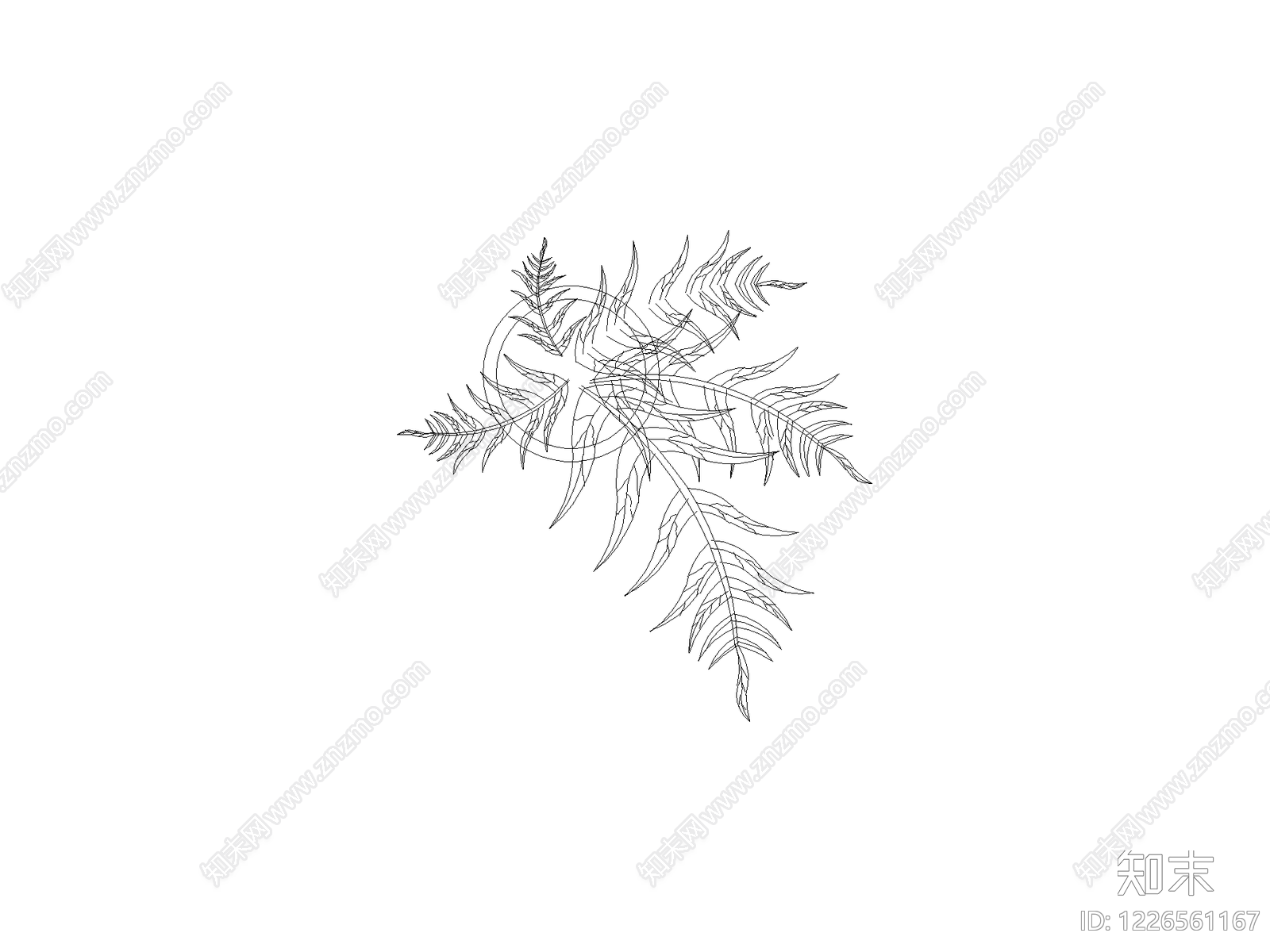 种绿植盆栽图块cad施工图下载【ID:1226561167】