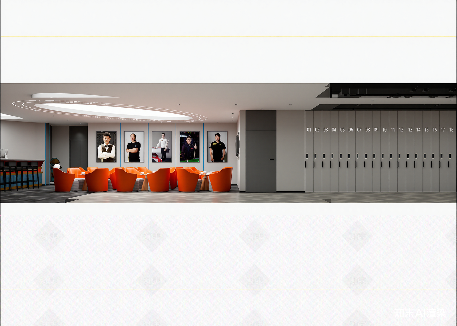 现代台球室3D模型下载【ID:1214668367】