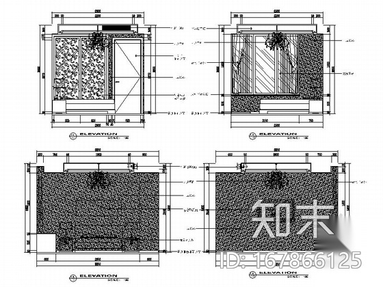 精致时尚三室二厅样板房室内装修施工图（含效果）施工图下载【ID:167866125】