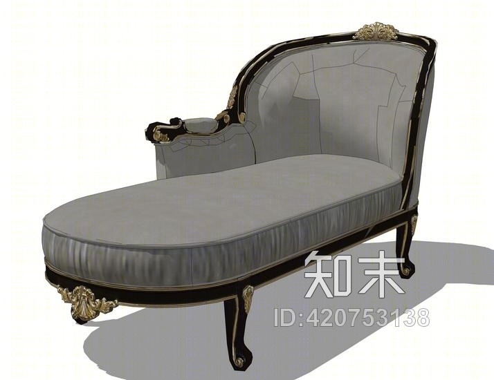 宫廷壹号贵妃椅SU模型下载【ID:420753138】