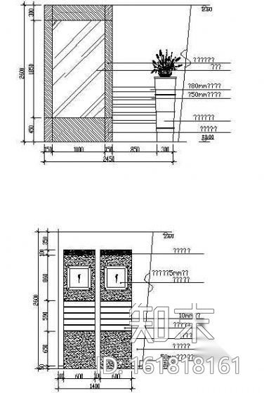 玄关图块cad施工图下载【ID:161818161】