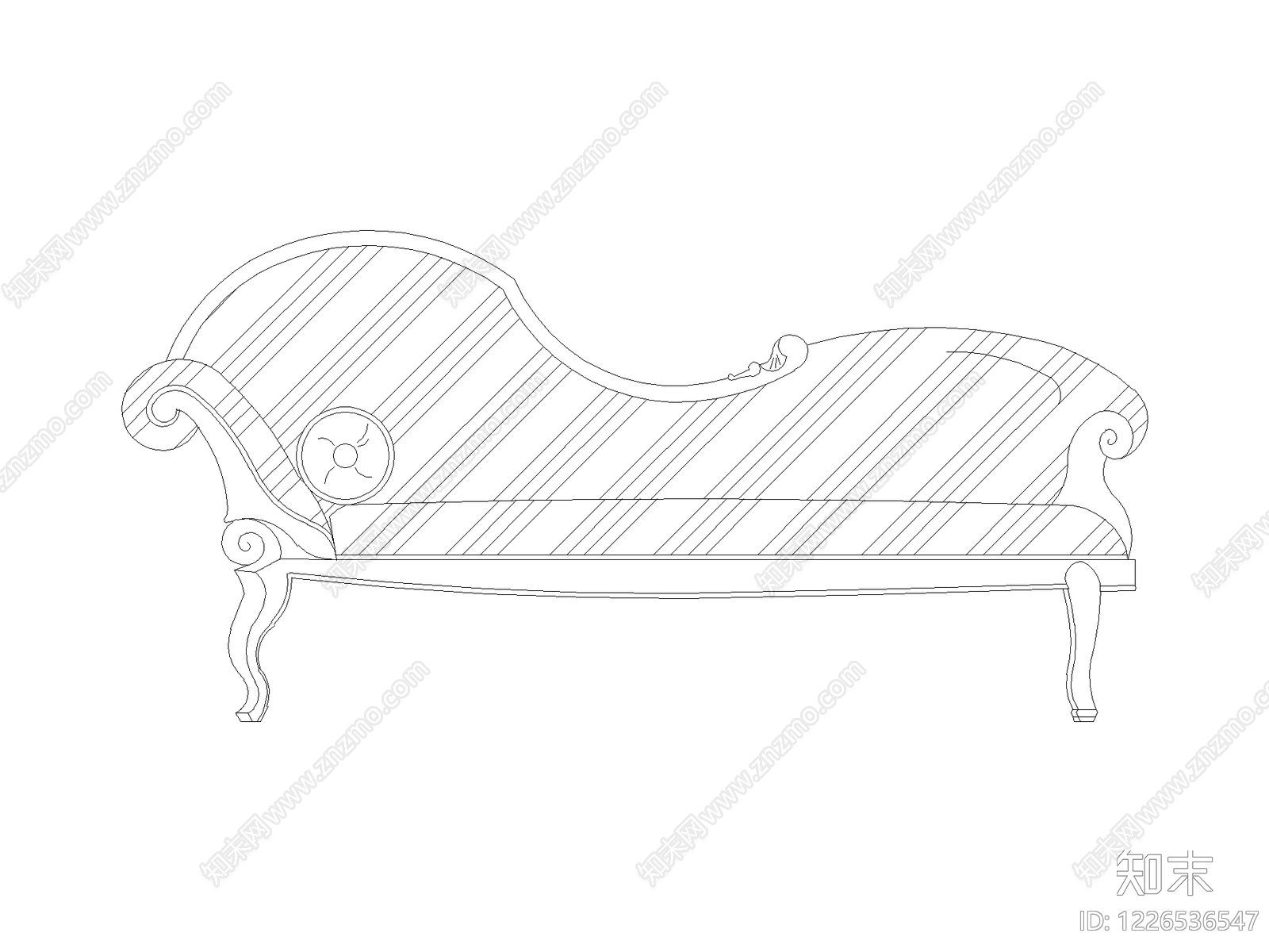 沙发cad施工图下载【ID:1226536547】