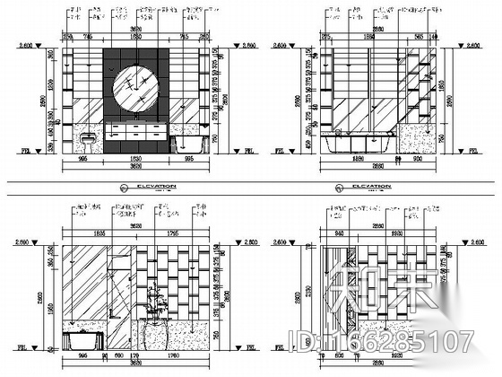 [苏州]水岸社区典雅新中式三层别墅装修施工图施工图下载【ID:166285107】