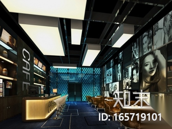 [上海]时尚潮流现代电影城室内装修施工图（含效果图）cad施工图下载【ID:165719101】