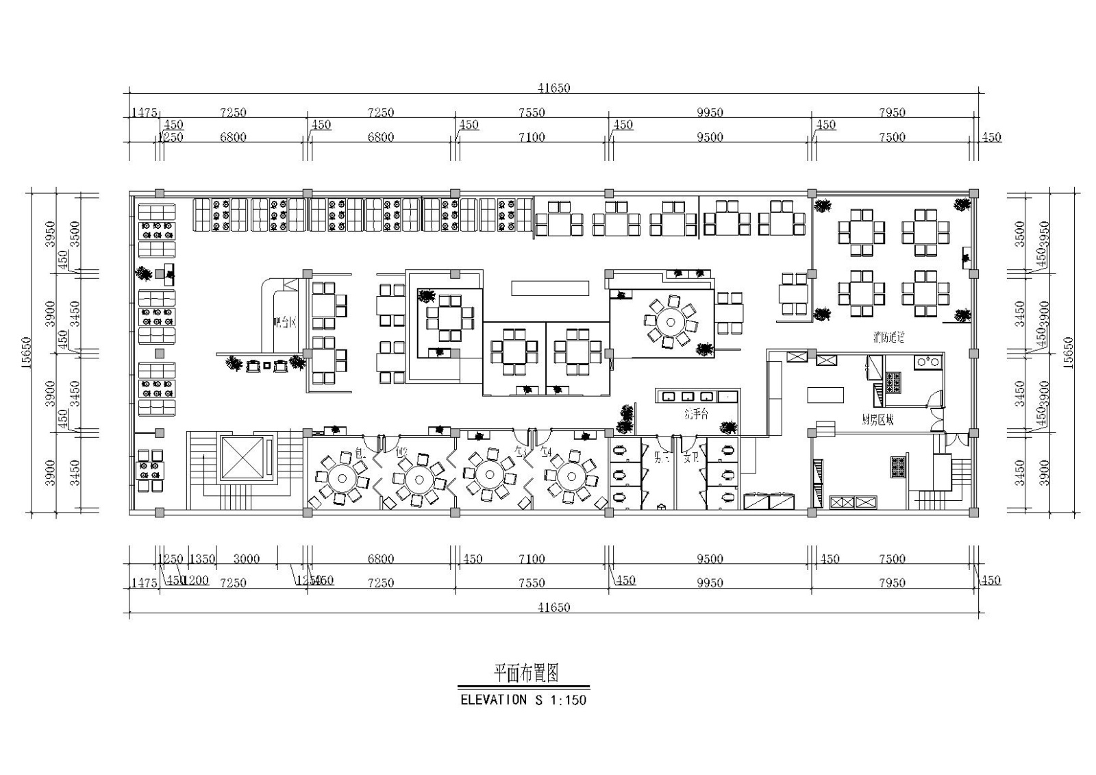 [成都]符妈真味轩火锅店CAD+3D模型+效果图cad施工图下载【ID:160425184】