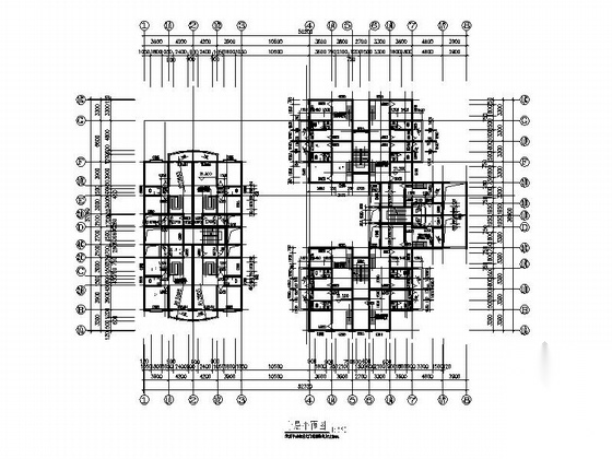 七层框架结构农贸市场建筑设计施工图（含住宅）cad施工图下载【ID:165138186】