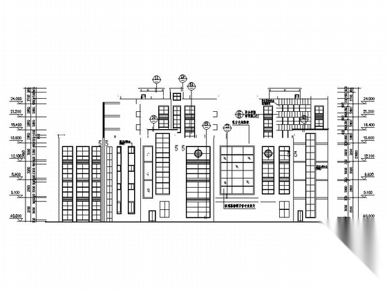七层框架结构农贸市场建筑设计施工图（含住宅）cad施工图下载【ID:165138186】