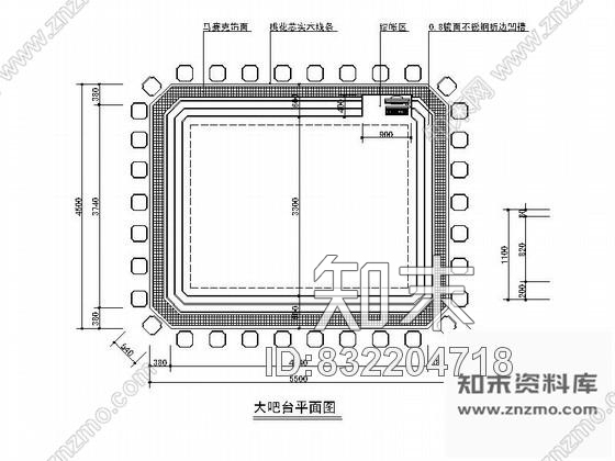 图块/节点环型大吧台详图cad施工图下载【ID:832204718】