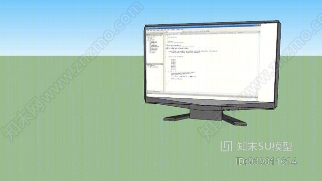 计算机监控器SU模型下载【ID:930811614】
