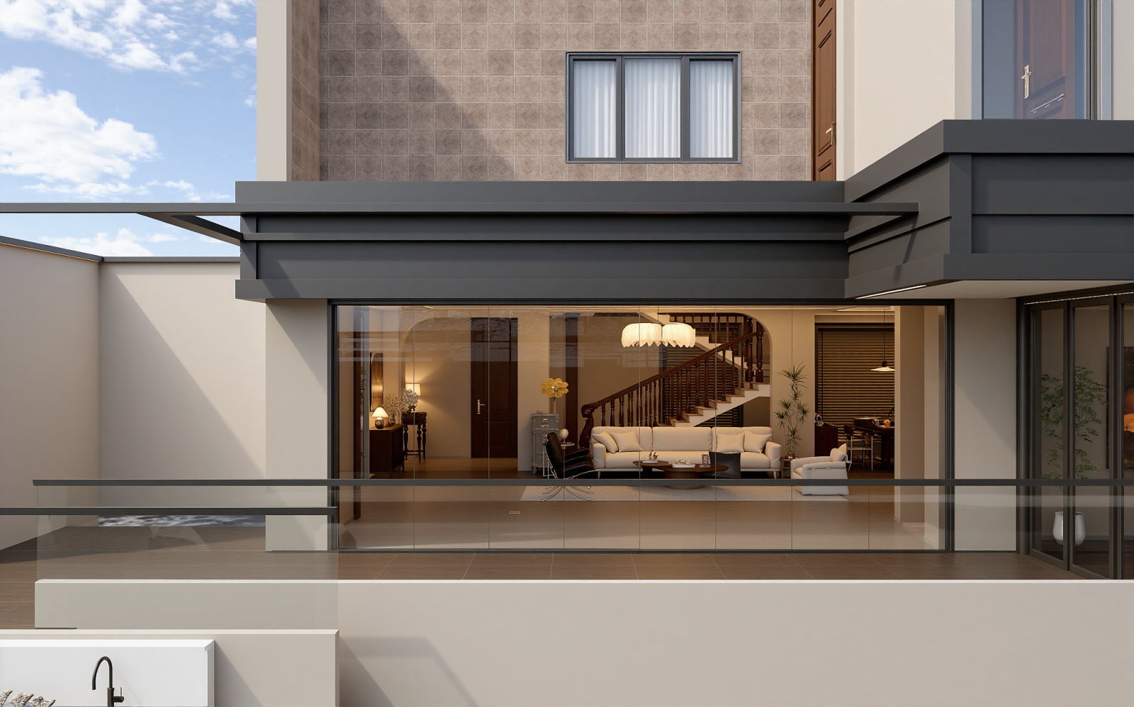 中古独栋别墅3D模型下载【ID:1215011970】