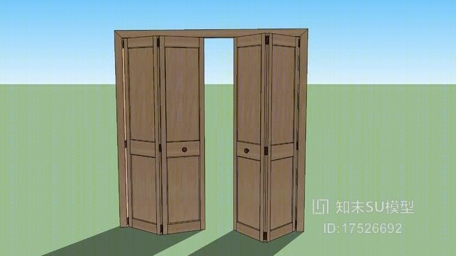 折叠门SU模型下载【ID:418178736】