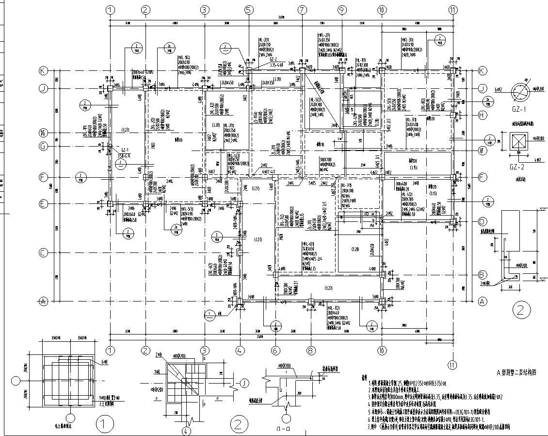 现代风格别墅二层建筑设计文本（包含效果图）cad施工图下载【ID:151388160】