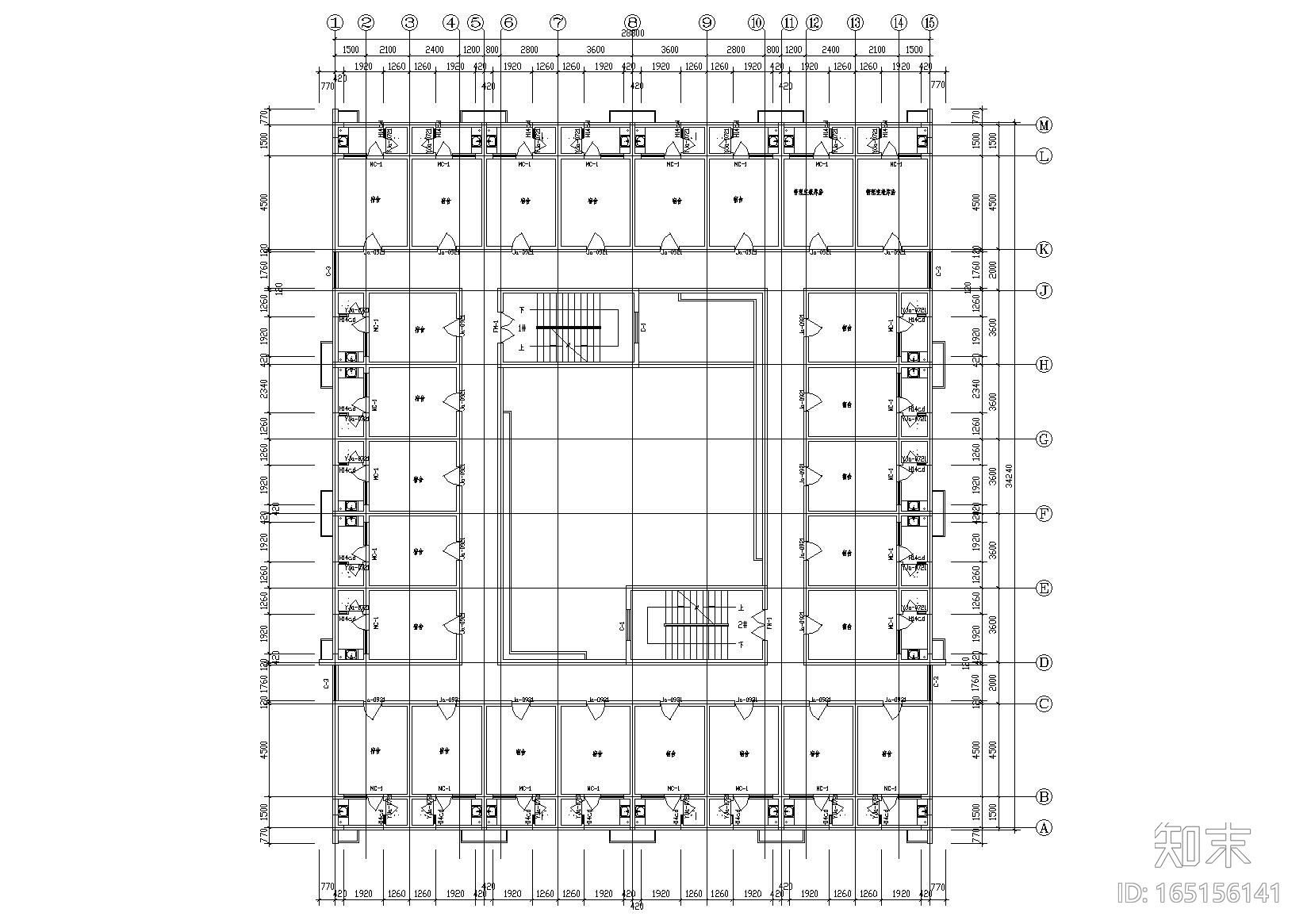 [重庆]西南医院家属区招聘楼建筑工程施工图cad施工图下载【ID:165156141】