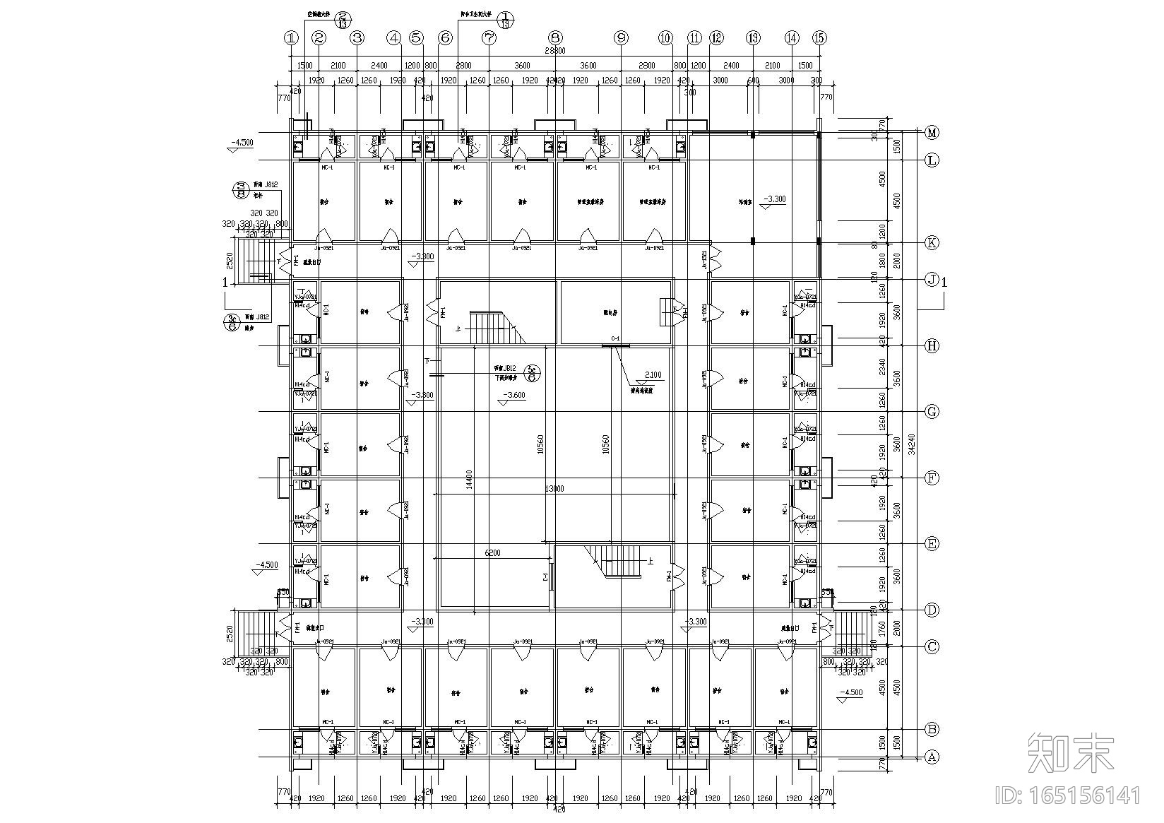 [重庆]西南医院家属区招聘楼建筑工程施工图cad施工图下载【ID:165156141】