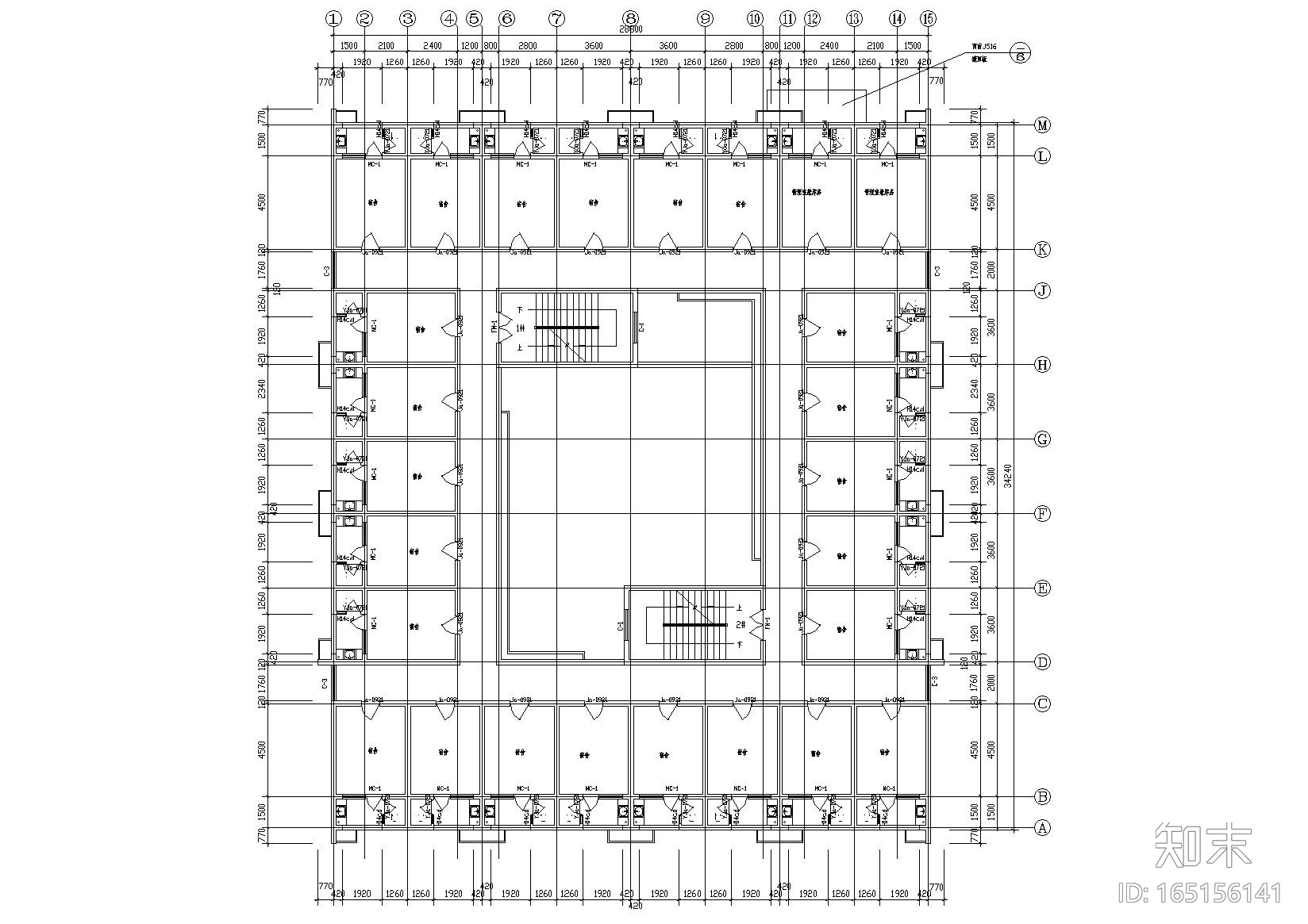 [重庆]西南医院家属区招聘楼建筑工程施工图cad施工图下载【ID:165156141】