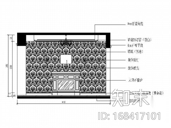 [杭州]140平米欧式风格三室两厅室内装修图（含效果）施工图下载【ID:168417101】