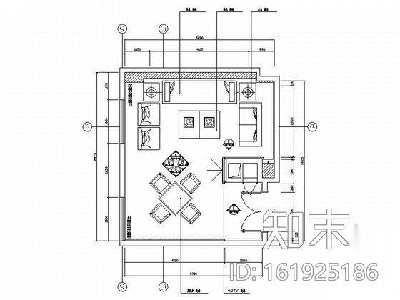 [重庆]现代简约酒店棋牌室精装设计施工图施工图下载【ID:161925186】