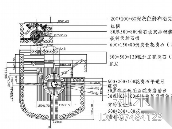 校园教学楼附属绿地景观工程施工图cad施工图下载【ID:167484123】