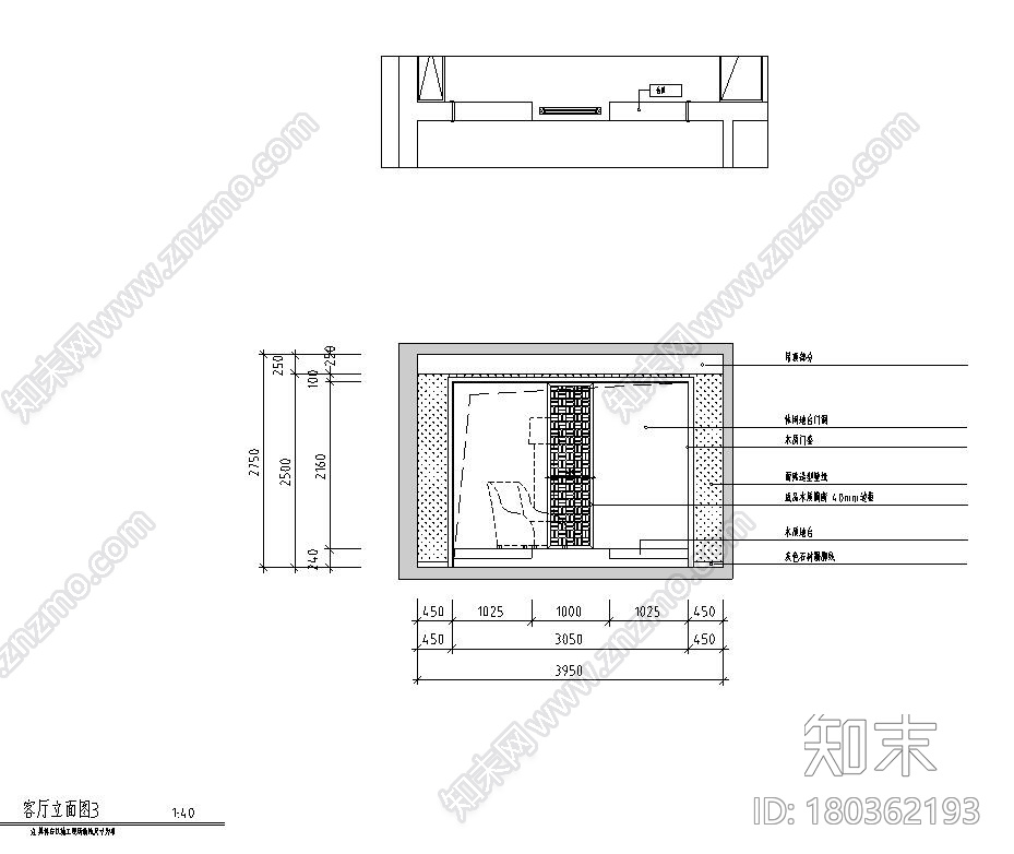 [福建]现代中式120㎡3室2厅住宅装修施工图施工图下载【ID:180362193】