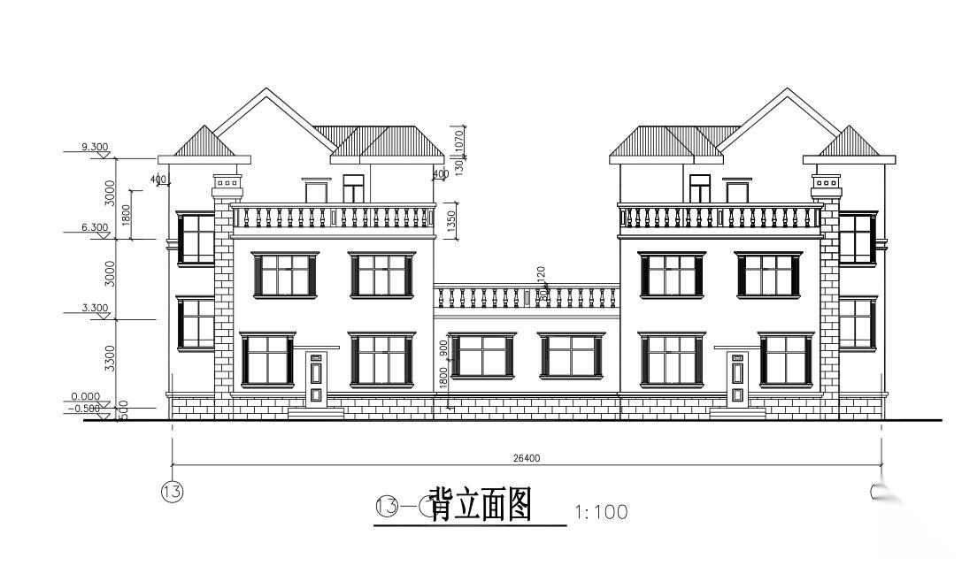 3层农村自建房别墅设计图纸带阁楼和车库（包含CAD+效果...cad施工图下载【ID:160719108】