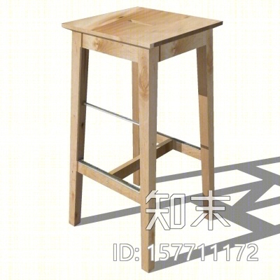 现代实木凳子SU模型下载【ID:157711172】