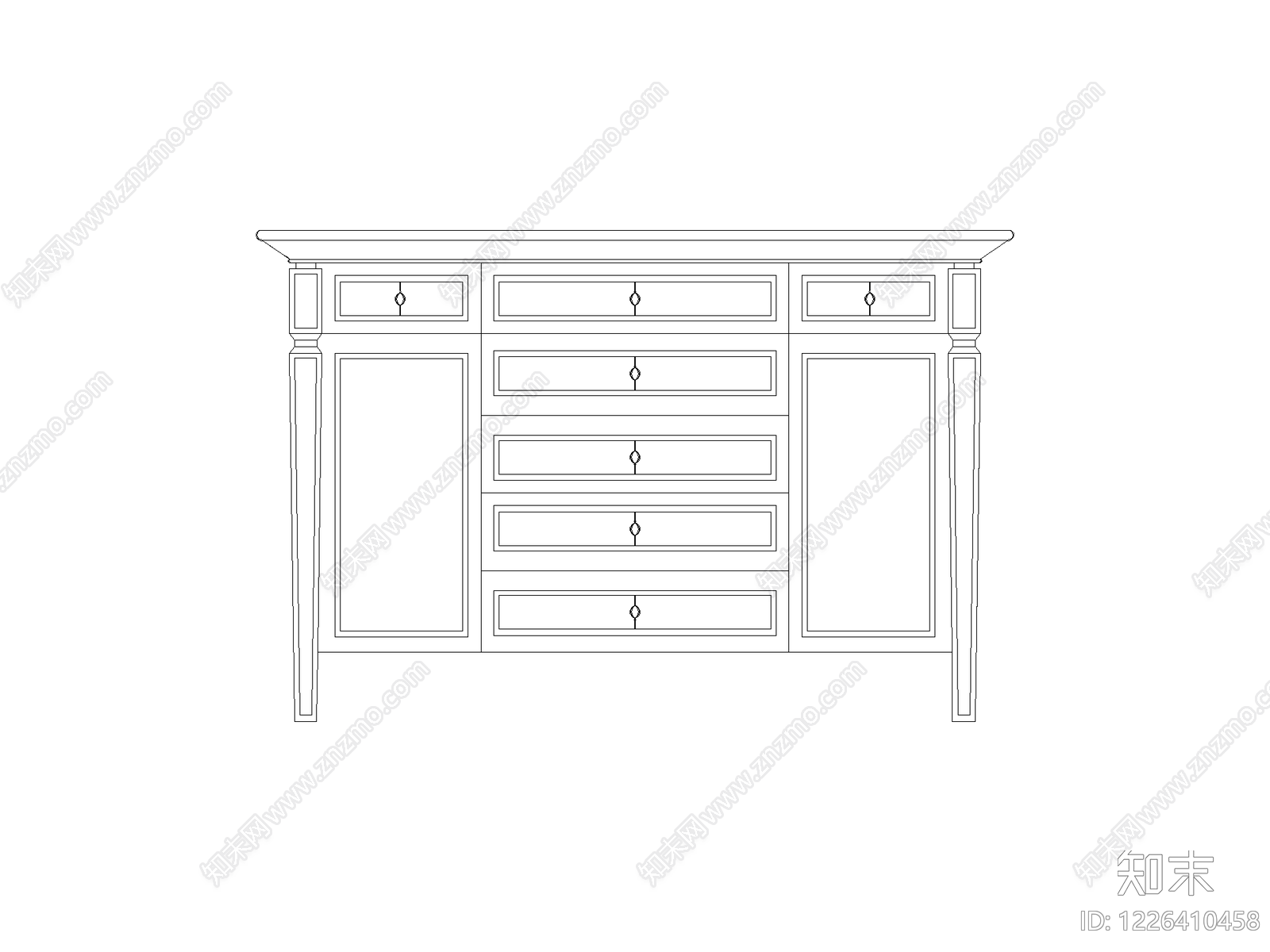 柜子平立面cad施工图下载【ID:1226410458】